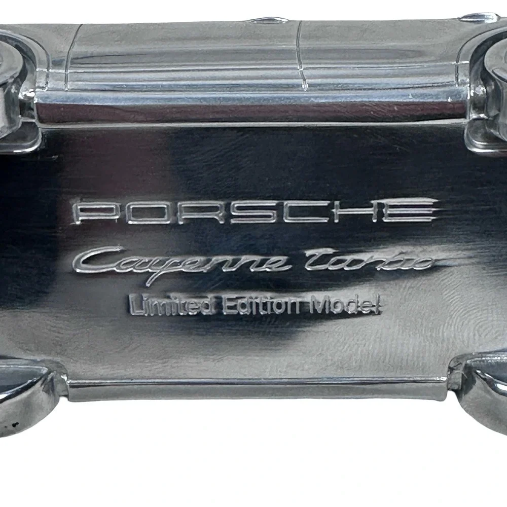 Porsche Cayenne Turbo Limited Edition Model Silver Metal Paperweight Desktop SUV